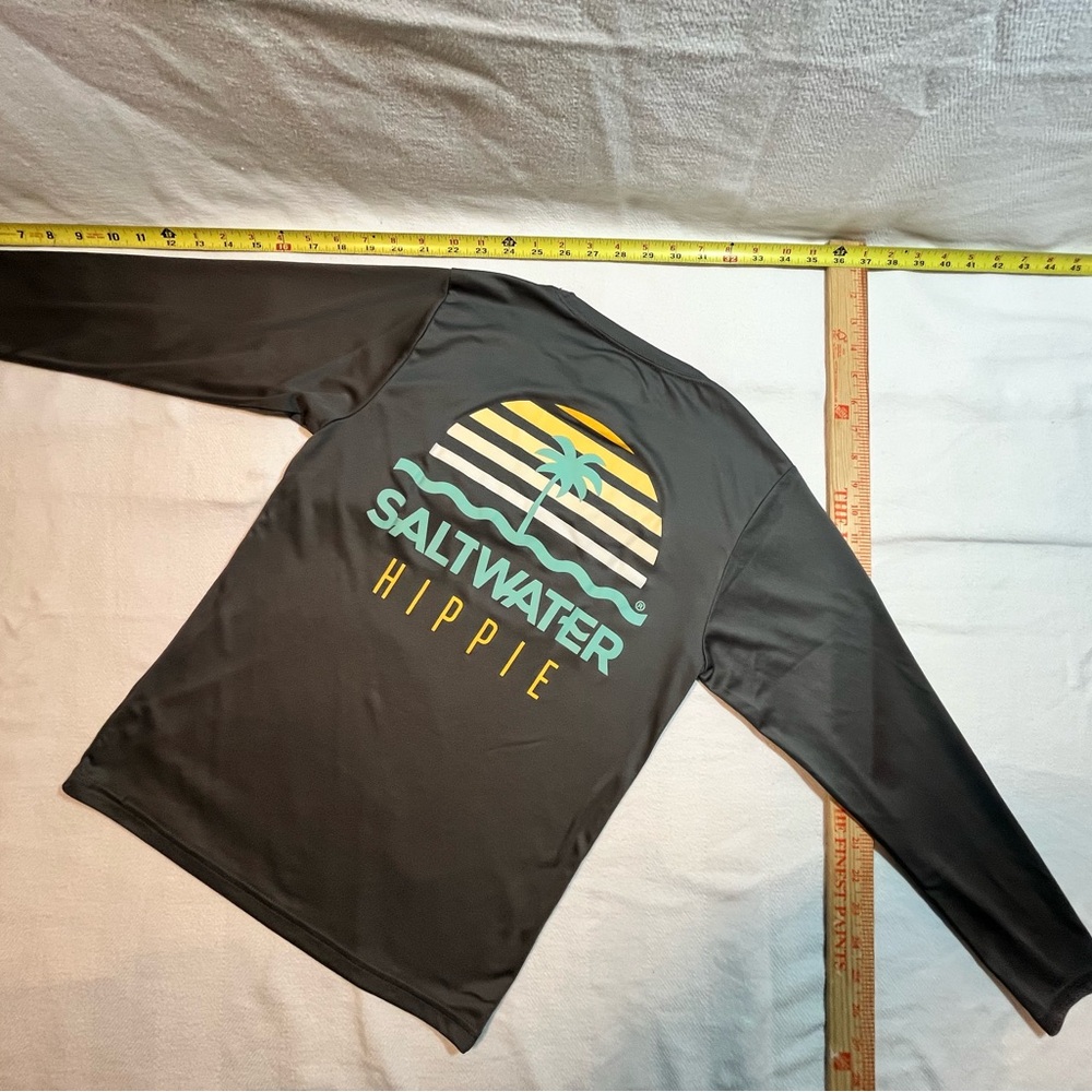 Saltwater Hippie Signature Logo Performance Fit Long Sleeve - Size: Youth Medium